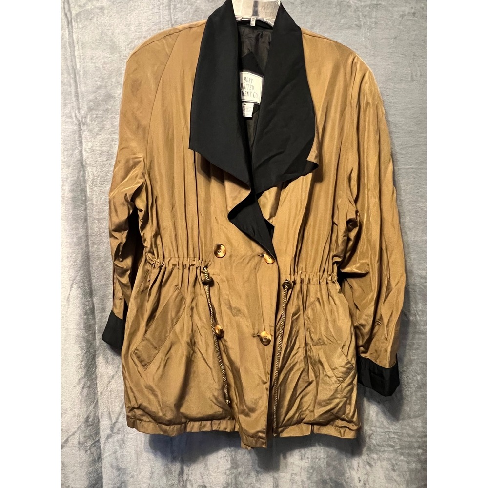 Best‎ United Garment Co. Vintage Gold Drawstring Belted Jacket Medium